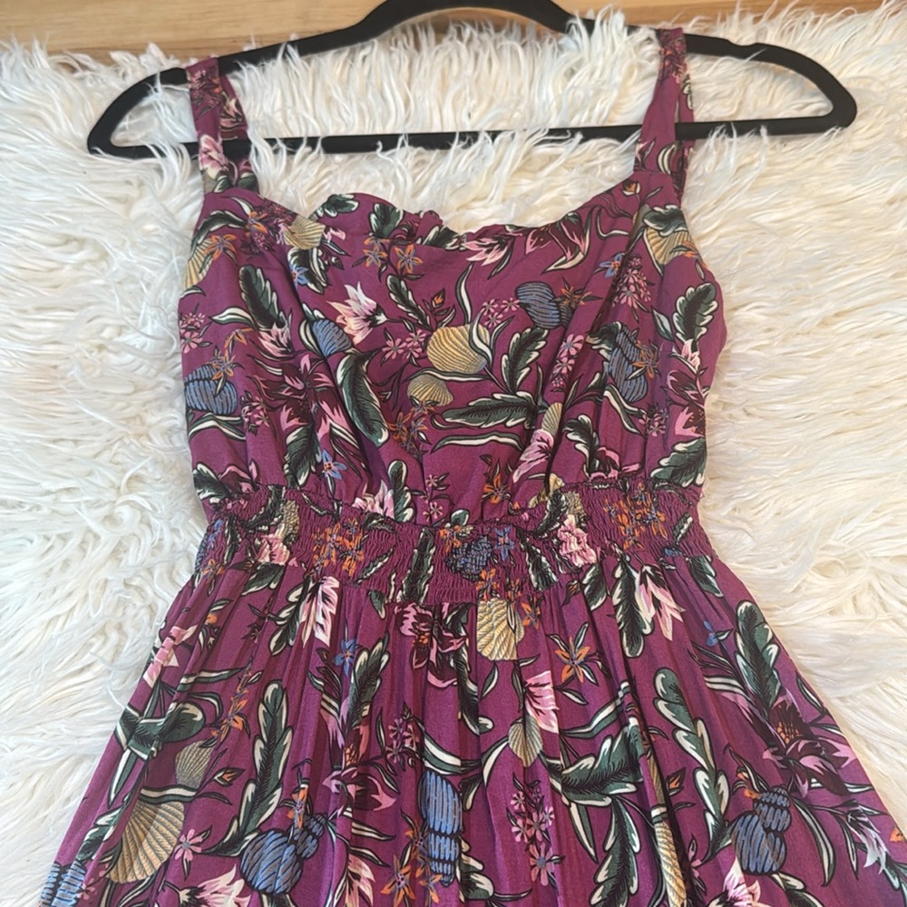 Tamga Designs Floral Purples seashell maxi Dress